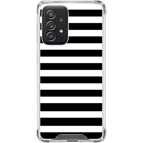 White and Black Stripes Galaxy A52 5G Clear Case