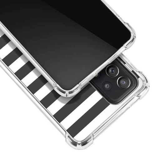 White and Black Stripes Galaxy A52 5G Clear Case