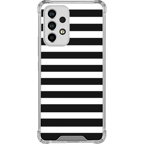 White and Black Stripes Galaxy A53 5G Clear Case