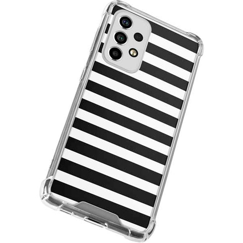 White and Black Stripes Galaxy A53 5G Clear Case