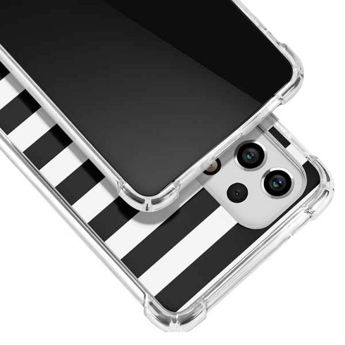 White and Black Stripes Galaxy A53 5G Clear Case