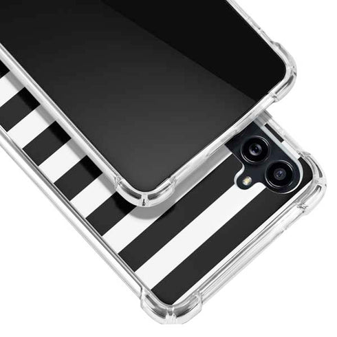 White and Black Stripes Galaxy A54 5G Clear Case