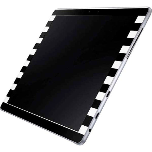 White and Black Stripes Galaxy Book 12in Skin