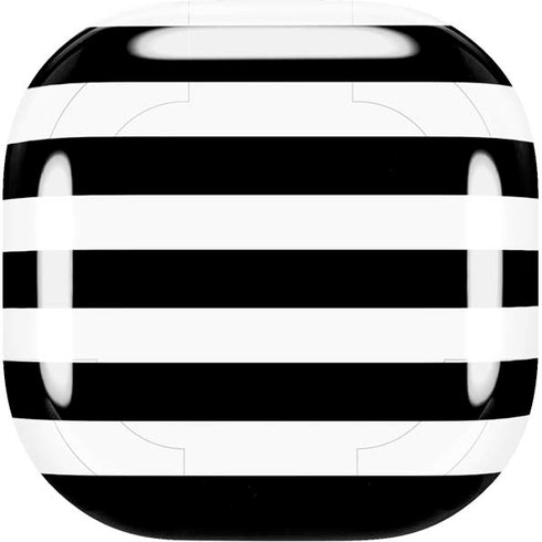 White and Black Stripes Galaxy Buds Live Skin