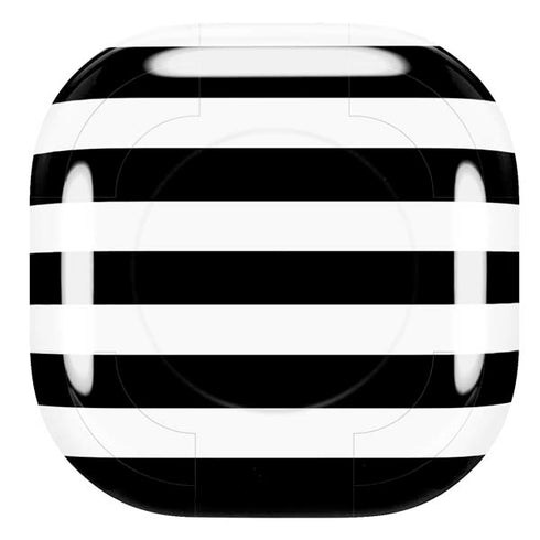 White and Black Stripes Galaxy Buds Live Skin