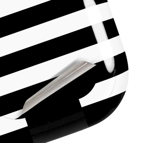 White and Black Stripes Galaxy Buds Live Skin