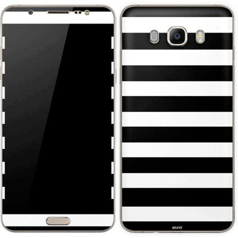White and Black Stripes Galaxy J7 Skin