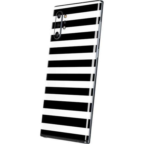 White and Black Stripes Galaxy Note 10 Plus Skin