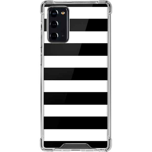 White and Black Stripes Galaxy Note20 5G Clear Case