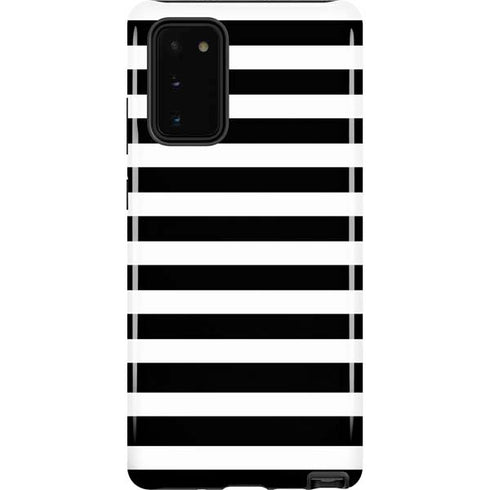 White and Black Stripes Galaxy Note20 5G Pro Case