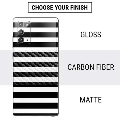 White and Black Stripes Galaxy Note20 5G Skin