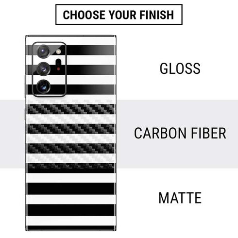 White and Black Stripes Galaxy Note20 Ultra 5G Skin