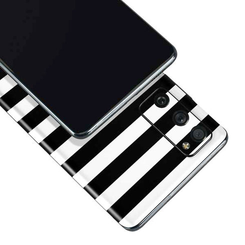 White and Black Stripes Galaxy S20 Fan Edition Skin