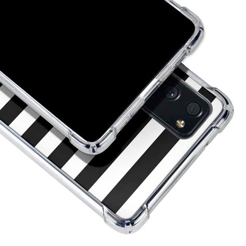 White and Black Stripes Galaxy S20 FE Clear Case