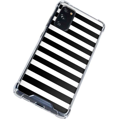White and Black Stripes Galaxy S20 FE Clear Case