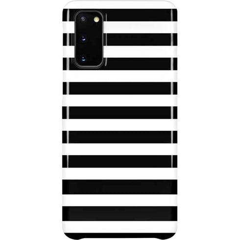 White and Black Stripes Galaxy S20 Lite Case
