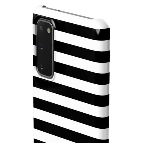 White and Black Stripes Galaxy S20 Lite Case