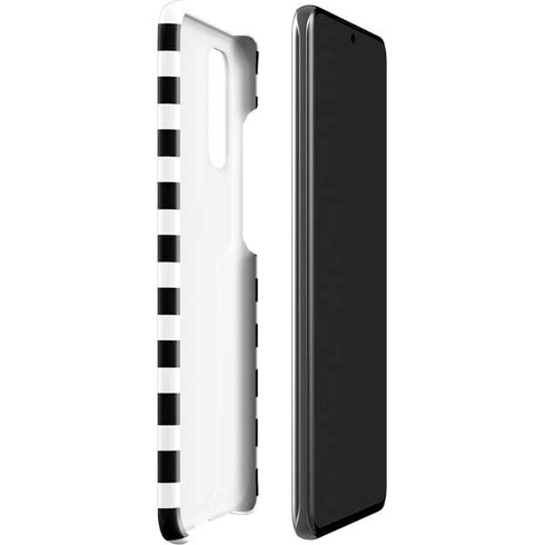 White and Black Stripes Galaxy S20 Lite Case