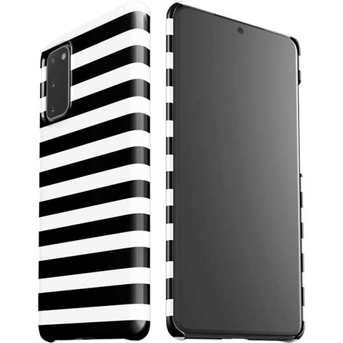 White and Black Stripes Galaxy S20 Lite Case