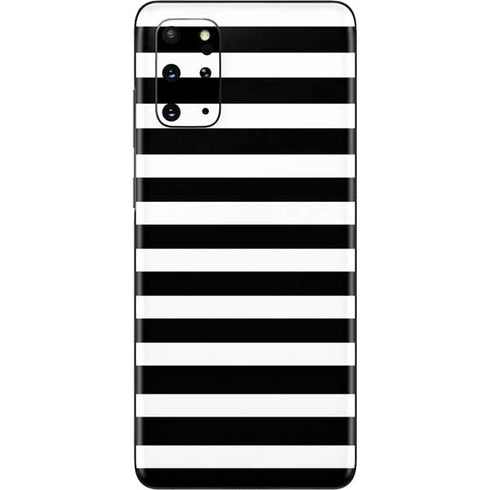 White and Black Stripes Galaxy S20 Plus Skin