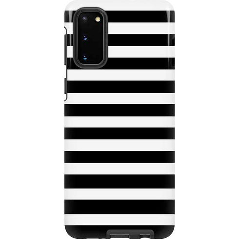 White and Black Stripes Galaxy S20 Pro Case
