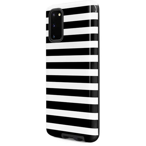 White and Black Stripes Galaxy S20 Pro Case
