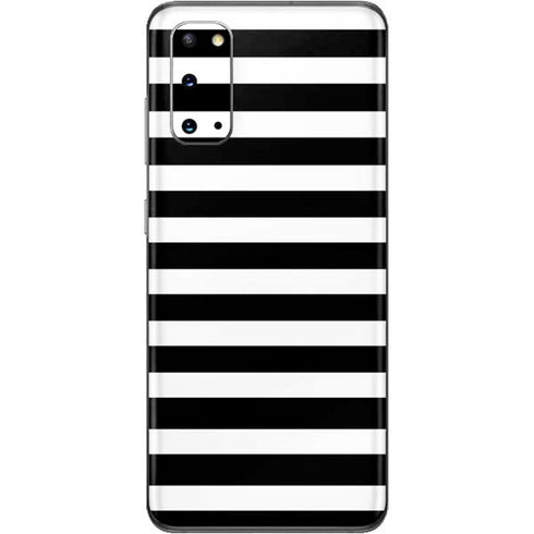 White and Black Stripes Galaxy S20 Skin