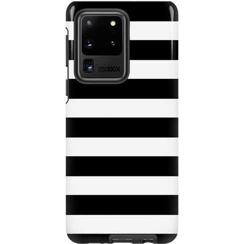 White and Black Stripes Galaxy S20 Ultra 5G Pro Case