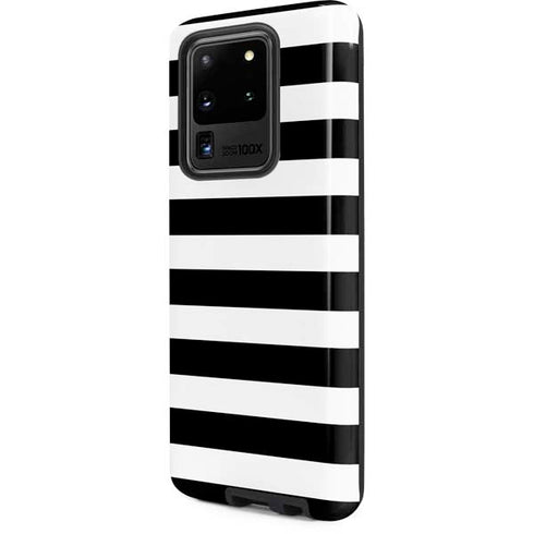 White and Black Stripes Galaxy S20 Ultra 5G Pro Case