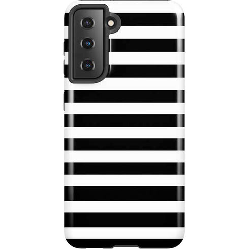 White and Black Stripes Galaxy S21 5G Pro Case