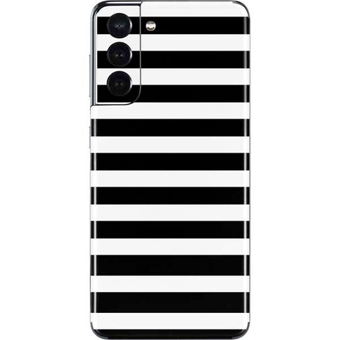 White and Black Stripes Galaxy S21 5G Skin