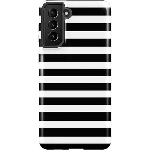 White and Black Stripes Galaxy S21 FE Pro Case