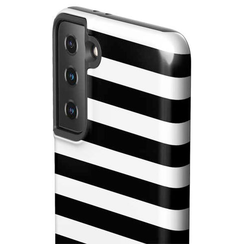 White and Black Stripes Galaxy S21 FE Pro Case