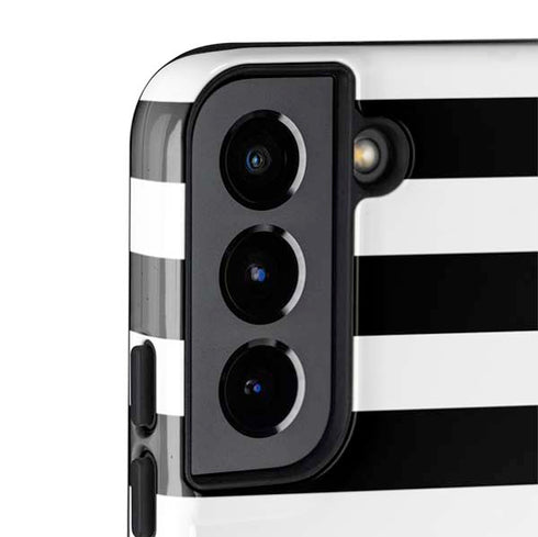 White and Black Stripes Galaxy S22 Plus Pro Case