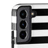 White and Black Stripes Galaxy S22 Plus Pro Case