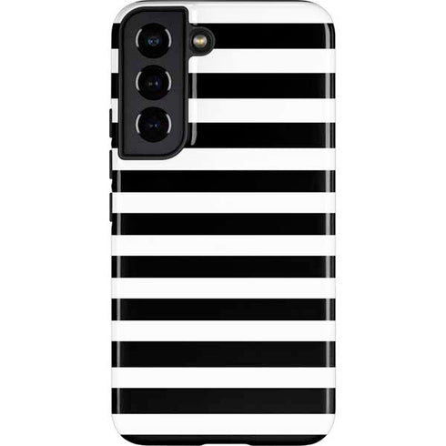 White and Black Stripes Galaxy S22 Pro Case