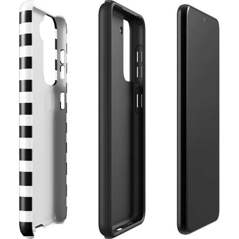 White and Black Stripes Galaxy S22 Pro Case