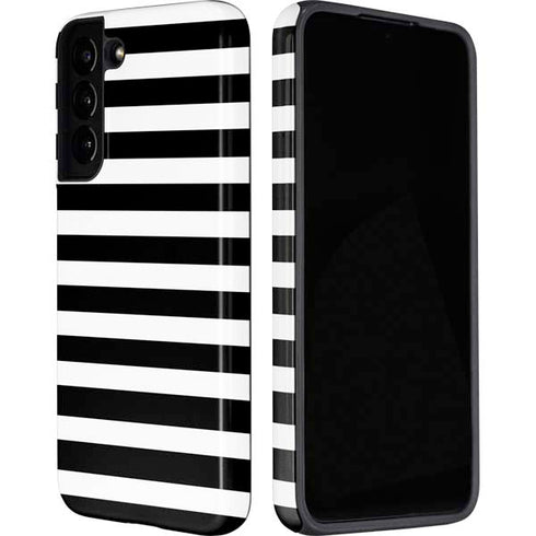 White and Black Stripes Galaxy S22 Pro Case