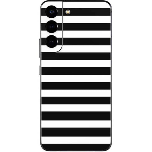 White and Black Stripes Galaxy S22 Skin