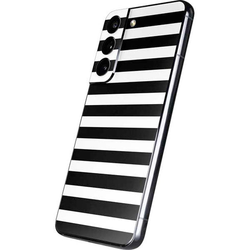 White and Black Stripes Galaxy S22 Skin