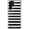 White and Black Stripes Galaxy S22 Ultra Clear Case