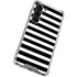 White and Black Stripes Galaxy S23 Clear Case