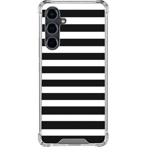 White and Black Stripes Galaxy S23 FE Clear Case
