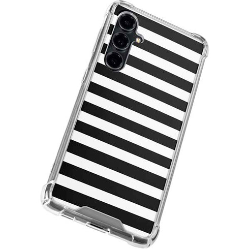 White and Black Stripes Galaxy S23 FE Clear Case