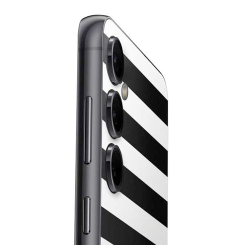 White and Black Stripes Galaxy S23 FE Skin