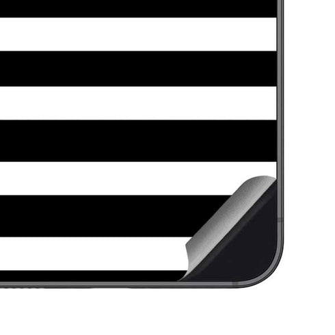 White and Black Stripes Galaxy S23 FE Skin