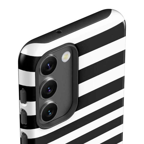 White and Black Stripes Galaxy S23 Plus Pro Case