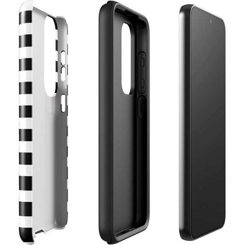 White and Black Stripes Galaxy S23 Plus Pro Case