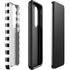 White and Black Stripes Galaxy S23 Plus Pro Case