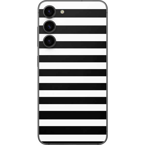 White and Black Stripes Galaxy S23 Plus Skin